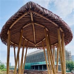 异形竹建筑 园林景区工程定制 美观竹亭 简单造型 个性竹结构