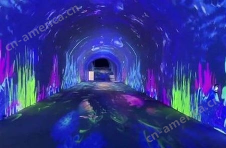 盈飞翔科技 隧道 走廊 全息投影 沉浸式光影景观效果